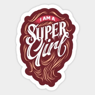 I AM A SUPER GIRL Sticker